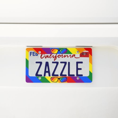 The Bear Geeks LGBT Rainbow Pride License Plate Frame