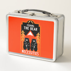 The Bear Necessities Fishing Metal Lunch Box