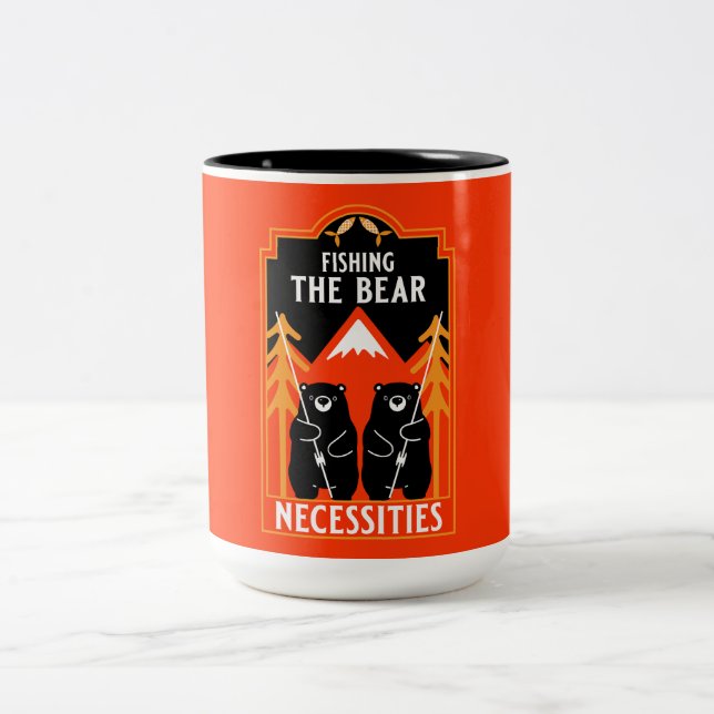 The Bear Necessities Fishing Two-Tone Coffee Mug (Center)