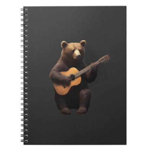 The bear plays the guitar notebook