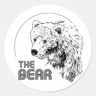 THE BEAR VINTAGE CLASSIC ROUND STICKER