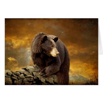 The Bear Went Over The Mountain - Blank Card by LoisBryan at Zazzle