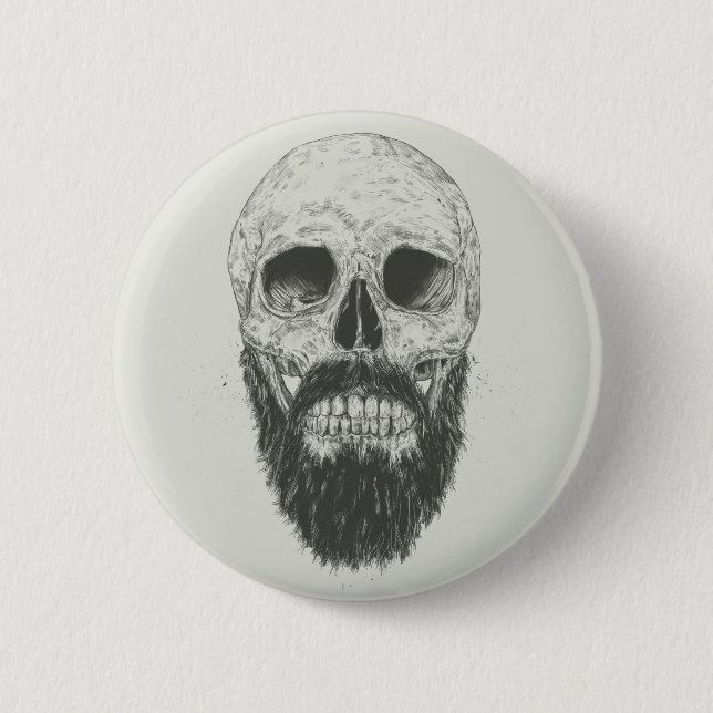The beard is not dead pinback button (Front)