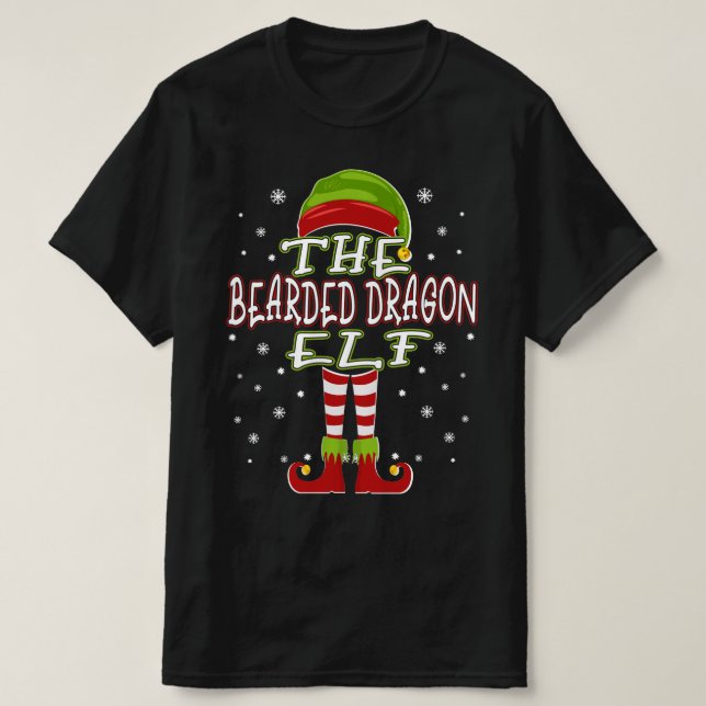 The Bearded Dragon Elf  Family Matching Group 2021 T-Shirt (Design Front)