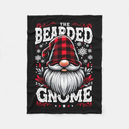 The bearded gnome matching family christmas pajama fleece blanket