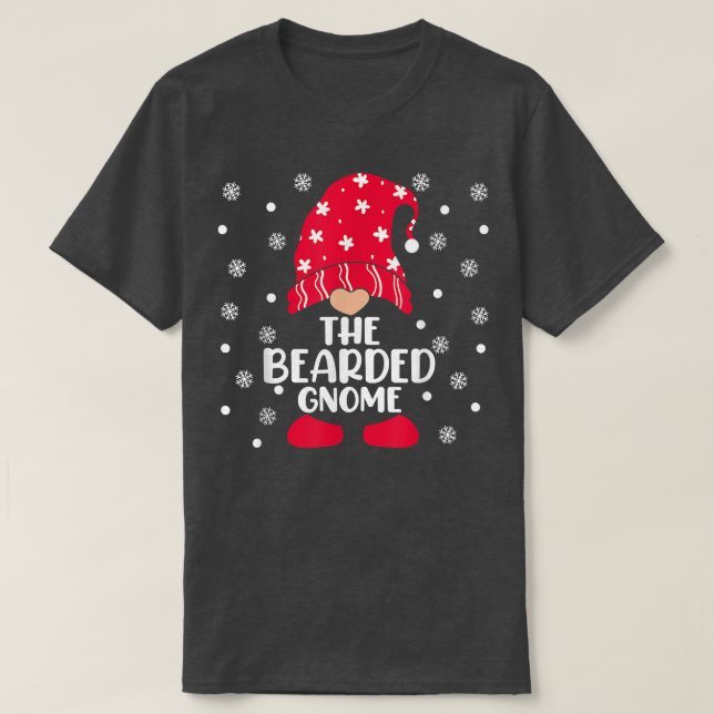 The Bearded Gnome Matching Family Christmas Pajama T-Shirt (Design Front)