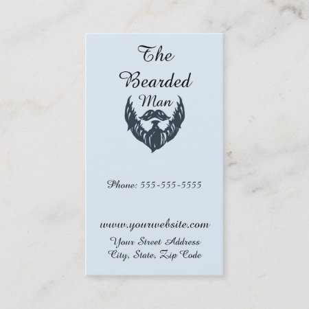 The Bearded Man Barber Shop Business Card