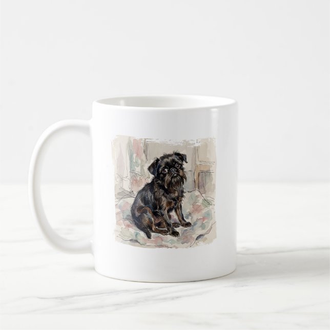 The Bearded Stable Rat-Catcher: Griffon Belge Coffee Mug (Left)