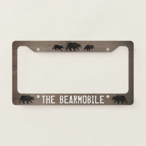 The Bearmobile - Grizzly Bear Silhouettes Custom License Plate Frame