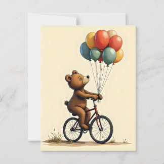 The Bear's Joyful Ride Postcard