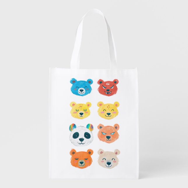 The Bears of Personality  Grocery Bag (Front)