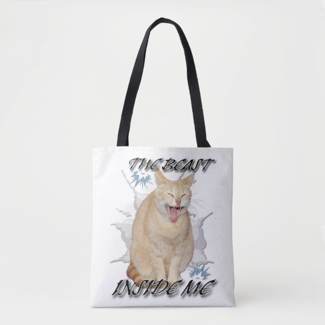 The Beast Inside Me funny meme bag (Front)