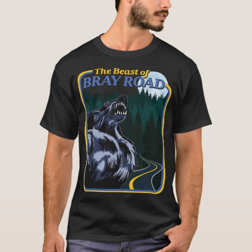 The Beast of Bray Road _ Retro Wisconsin Dogman Cr T_Shirt