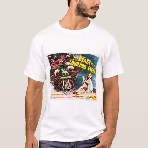 The Beast with a Million Eyes 1955 Old Film Poster T_Shirt