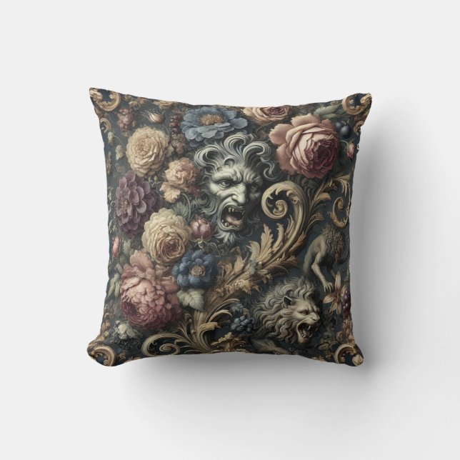 The Beast Within – Gothic Victorian Throw Pillow (Front)
