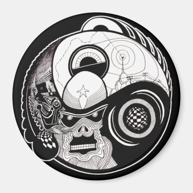 "The Beast Within" Mandala Magnet (Front)