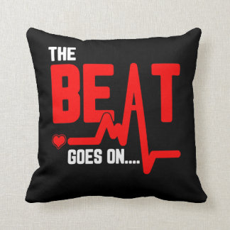 The Beat Goes On Heart Surgery Survivor Heartbeat Throw Pillow