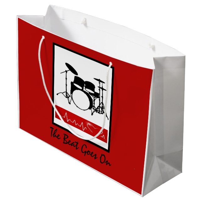 The Beat Goes On Large Gift Bag (Back Angled)
