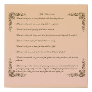The Beatitudes Faux Canvas Print