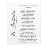 The Beatitudes Matthew 5:2-12 Bible Scripture