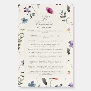 The Beatitudes Matthew 5:3–12 Floral Scripture Foam Board