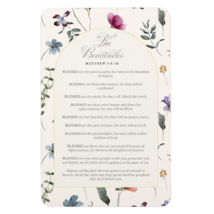 The Beatitudes Matthew 5:3–12 Floral Scripture Magnet