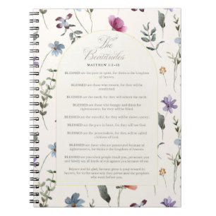 The Beatitudes Matthew 5:3–12 Floral Scripture Notebook