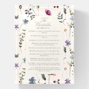 The Beatitudes Matthew 5:3–12 Floral Scripture Paperweight