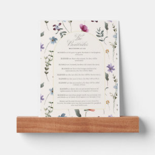 The Beatitudes Matthew 5:3–12 Floral Scripture Picture Ledge
