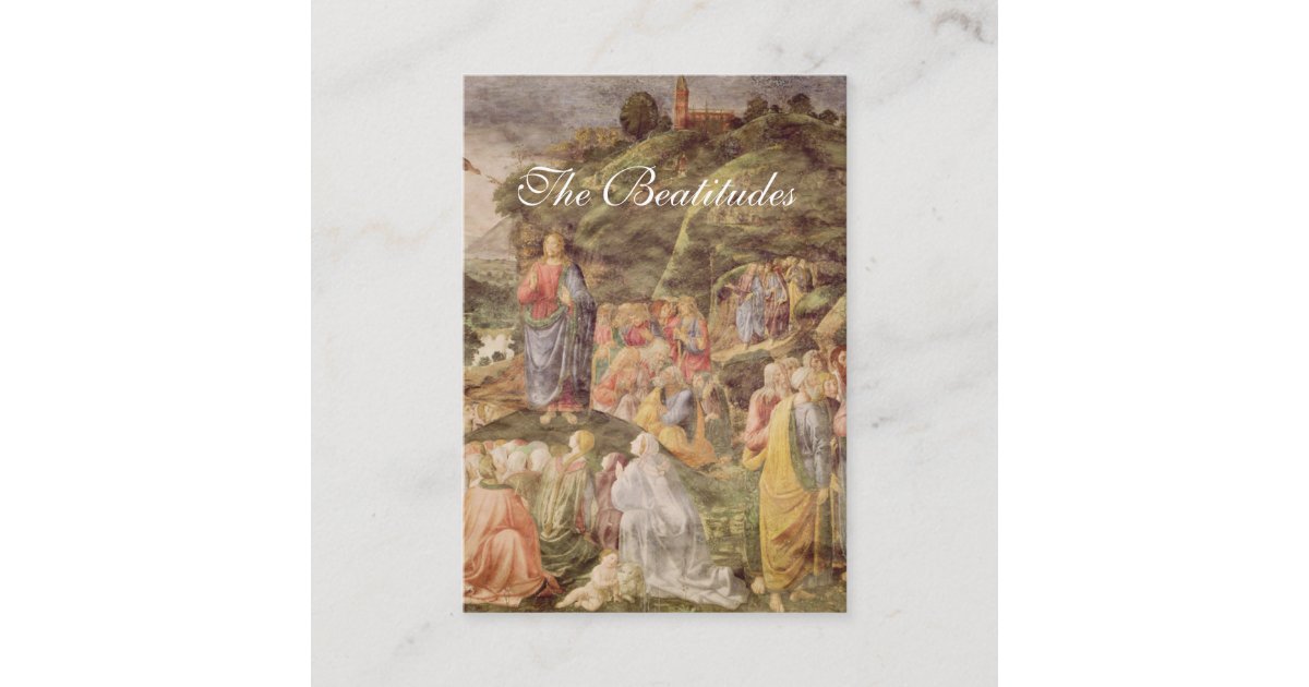 The Beatitudes Prayer Card Flat Zazzle