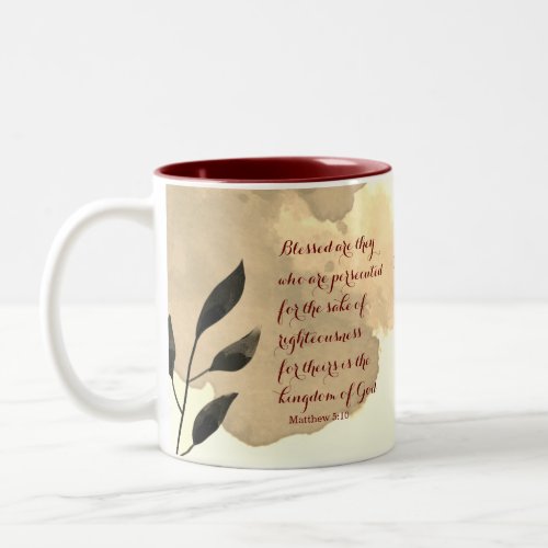 The Beatitudes Scripture Verse 510 Two_Tone Coffee Mug
