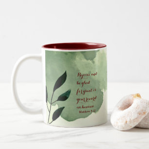 The Beatitudes Scripture Verse 5:12 Two-Tone Coffee Mug