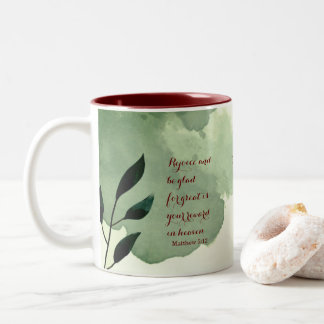 The Beatitudes Scripture Verse 5:12 Two-Tone Coffee Mug