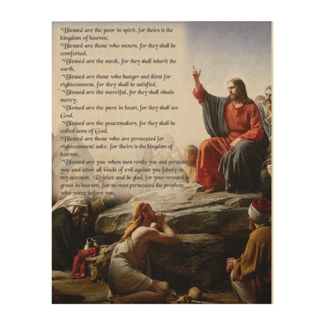 THE BEATITUDES WOOD WALL ART (Front)