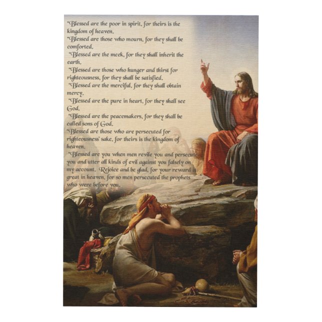 THE BEATITUDES WOOD WALL DECOR (Front)