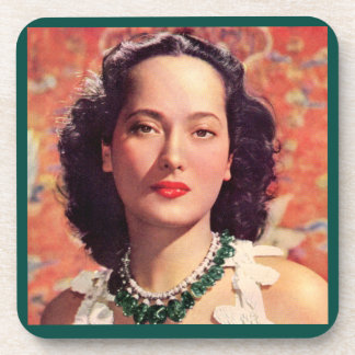the beauteous Merle Oberon Beverage Coaster