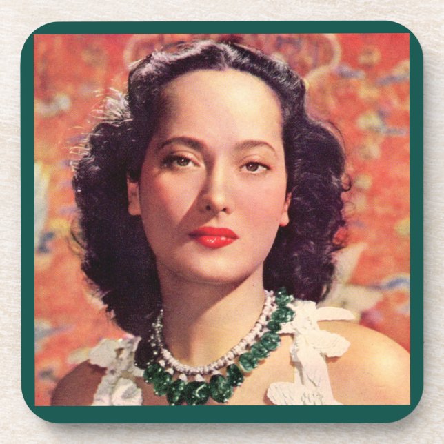 the beauteous Merle Oberon Beverage Coaster (Front)