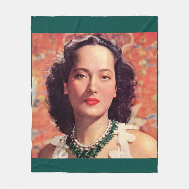 the beauteous Merle Oberon Fleece Blanket (Front)