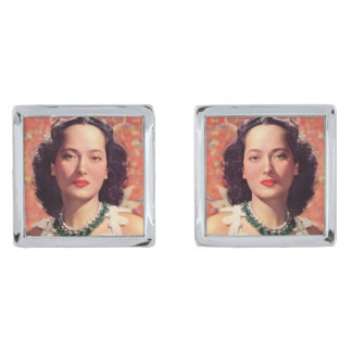 the beauteous Merle Oberon Silver Cufflinks