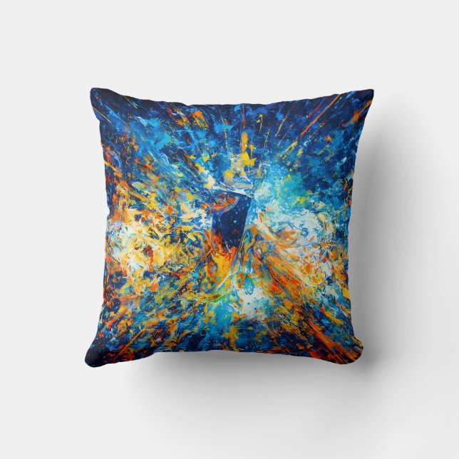 The beauties of the universe throw pillow (Back)