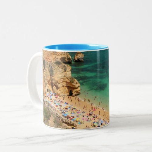 The Beautiful beaches of the Algarve Two_Tone Coffee Mug