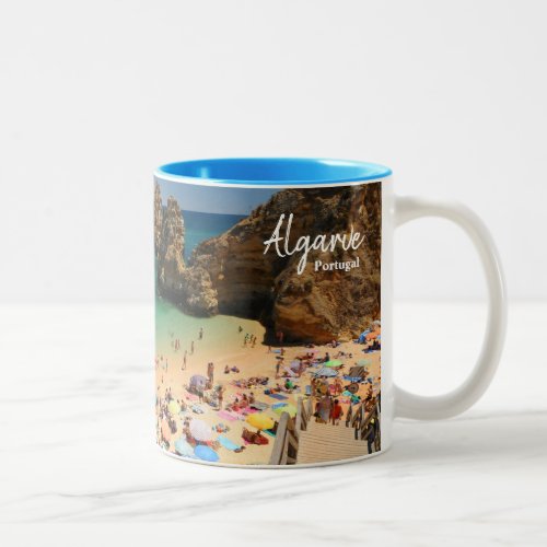 The Beautiful beaches of the Algarve Two_Tone Coffee Mug