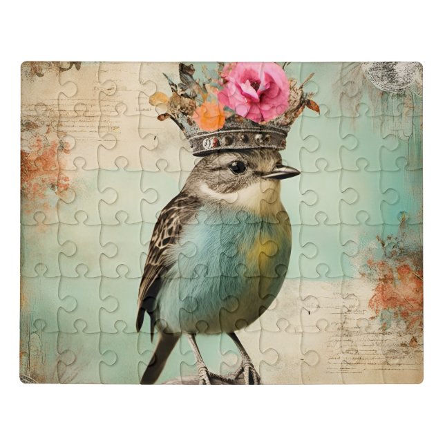 The Beautiful Bird in a Crown Collage Jigsaw Puzzle (Puzzle Horizontal)