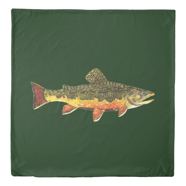 The Beautiful Brook Trout Duvet Cover (Front)
