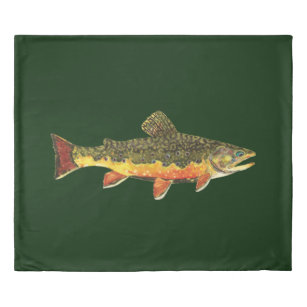 Fly Fishing Blue and Grey Trout Pattern Duvet Bedding Cover - The Painting  Pony