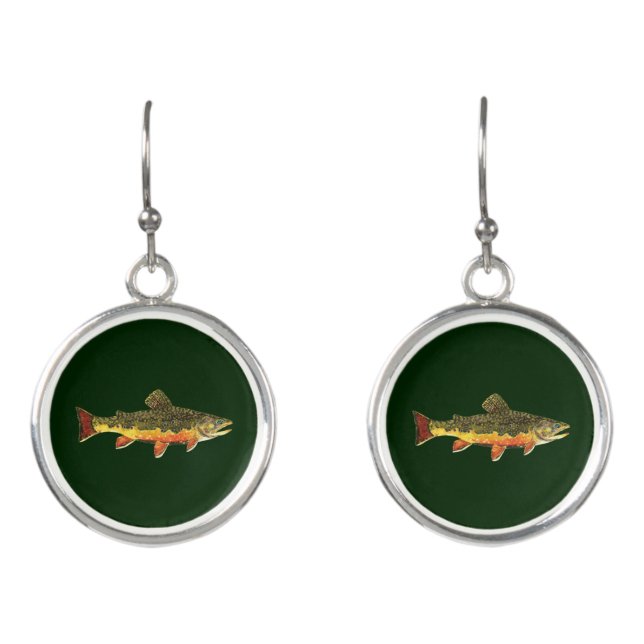The Beautiful Brook Trout Earrings (Front)
