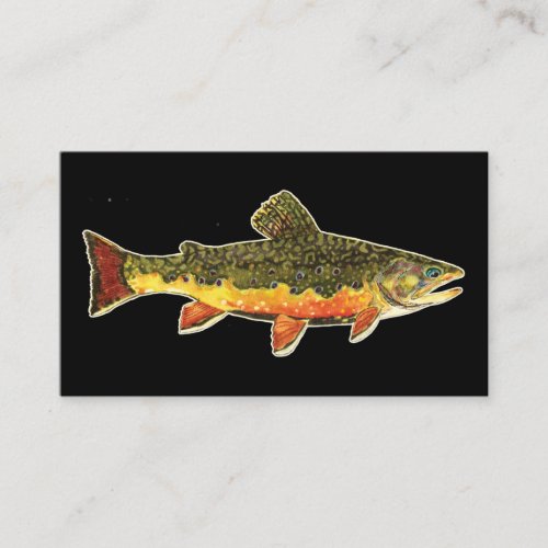 The Beautiful Brook Trout Fishermans Business Card