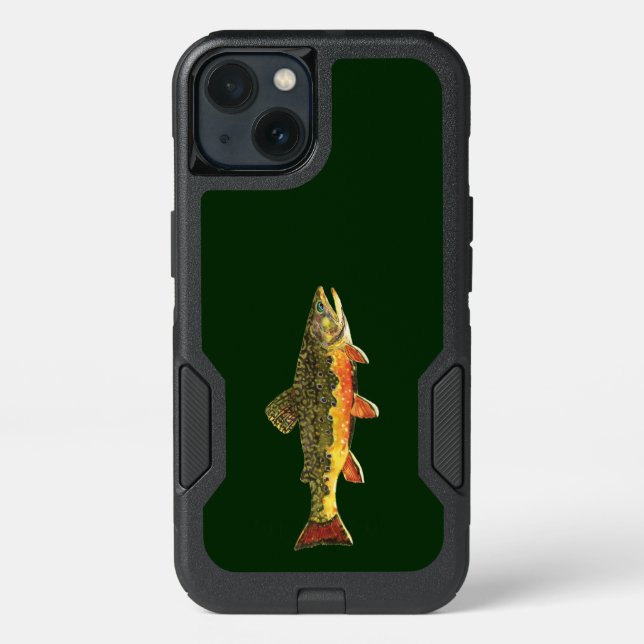 The Beautiful Brook Trout Fisherman's Otterbox iPhone Case (Back)