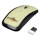 The Beautiful Brook Trout Fisherman's Wireless Mouse (Angled)