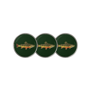 The Beautiful Brook Trout Golf Ball Marker